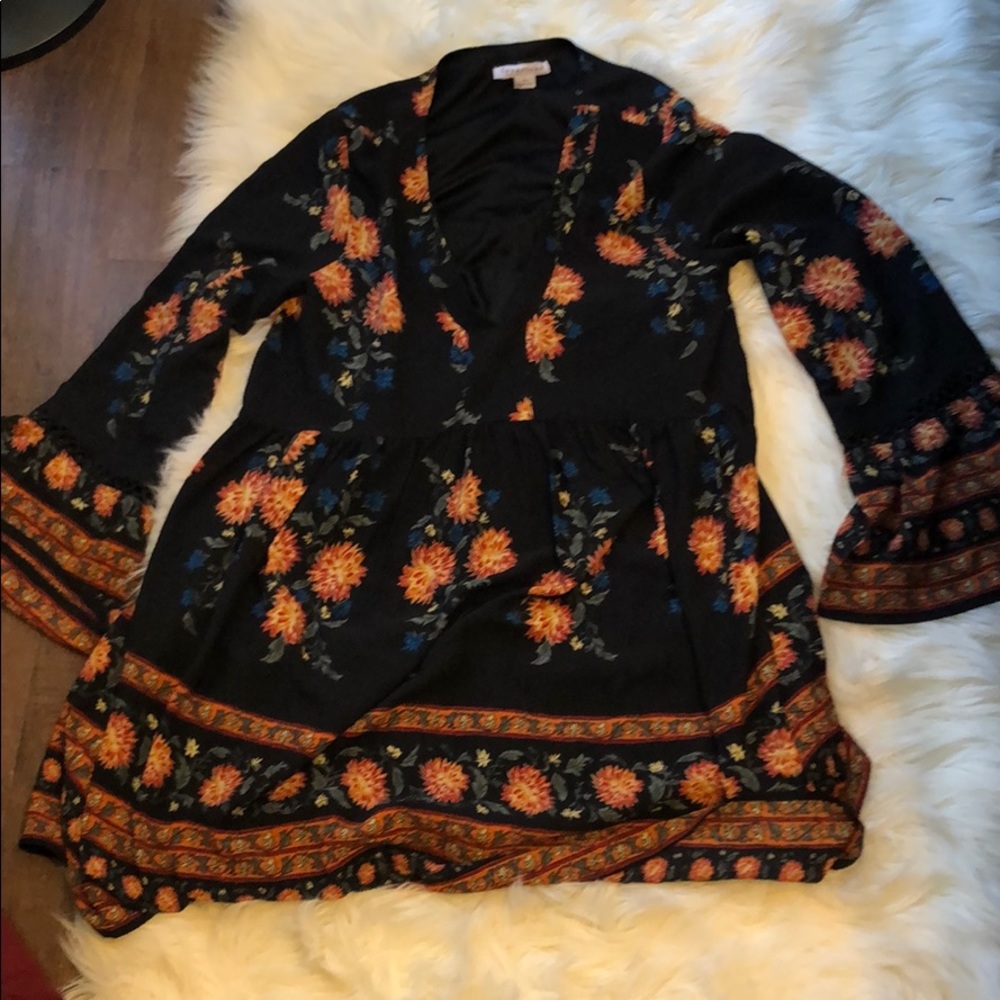 Black floral dress